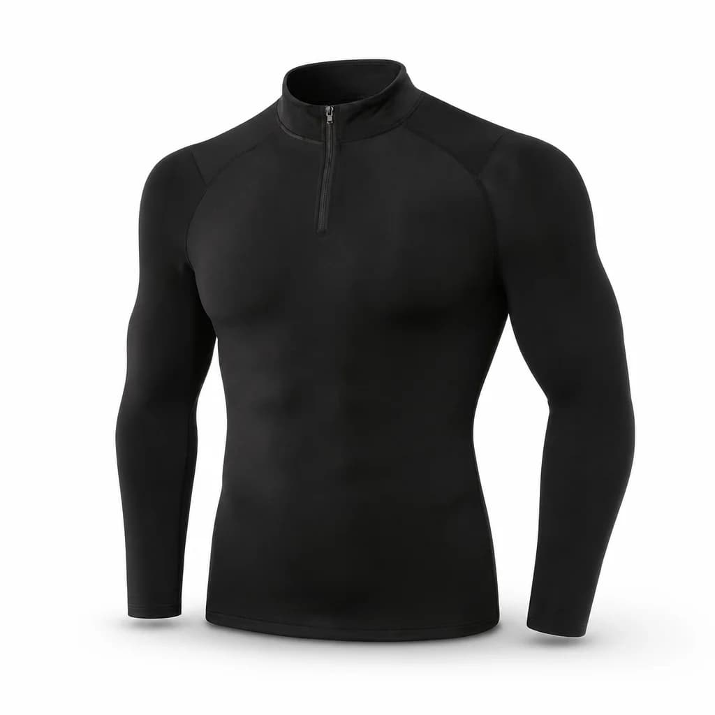 Thermal Quarter-Zip Compression Top